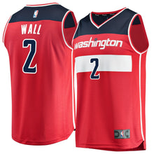 Load image into Gallery viewer, 02 - Men's Fanatics Branded John Wall Red Washington Wizards Fast Break Replica Jersey - Icon Edition - Red
