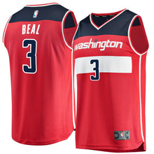 Load image into Gallery viewer, 03- Men's Fanatics Branded Bradley Beal Red Washington Wizards Fast Break Replica Jersey - Icon Edition-Red