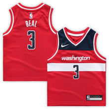 Load image into Gallery viewer, 03- Preschool Nike Bradley Beal Red Washington Wizards Replica Jersey - Icon Edition -Red