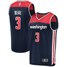 Load image into Gallery viewer, 03 - Men's Fanatics Branded Bradley Beal Navy Washington Wizards Fast Break Replica Jersey - Statement Edition -Navy