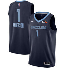 Load image into Gallery viewer, 1 - Men's Nike Kyle Anderson Memphis Grizzlies Swingman Sponsor Patch Jersey – Icon Edition - Navy