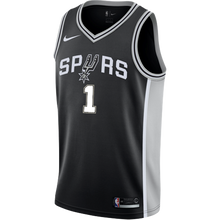 Load image into Gallery viewer, 1 - Walker San Antonio Spurs Men's Nike Custom Personalized Icon Swingman Jersey - Black