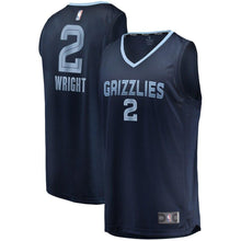 Load image into Gallery viewer, 2 - Men's Fanatics Branded Delon Wright Memphis Grizzlies Fast Break Jersey – Icon Edition - Navy