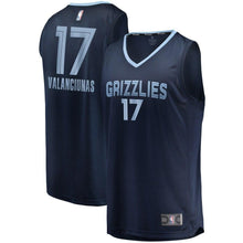 Load image into Gallery viewer, 17 - Men's Fanatics Branded Jonas Valanciunas Memphis Grizzlies Fast Break Jersey – Icon Edition - Navy