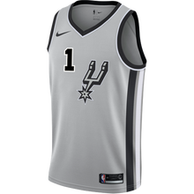 Load image into Gallery viewer, 1 - Walker San Antonio Spurs Men's Nike 2018-19 Statement Edition Swingman Personalized Jersey  - Grey