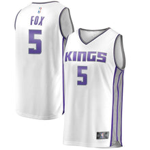 Load image into Gallery viewer, 5 - Youth Fanatics Branded De'Aaron Fox White Sacramento Kings Fast Break Jersey - Association Edition