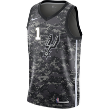 Load image into Gallery viewer, 1 - Walker San Antonio Spurs Men's Nike 2018-19 City Edition Swingman Personalized Jersey - Navy