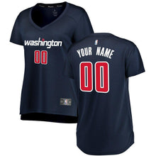 Load image into Gallery viewer, 00 - Women's Fanatics Branded Navy Washington Wizards Fast Break Replica Custom Jersey – Statement Edition - Navy