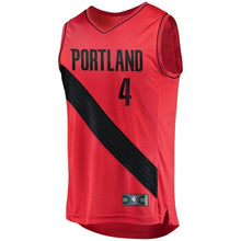Load image into Gallery viewer, 4 - Maurice Harkless Portland Trail Blazers Fast Break Player Jersey - Statement Edition - Red