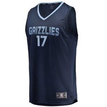 Load image into Gallery viewer, 17 - Men's Fanatics Branded Jonas Valanciunas Memphis Grizzlies Fast Break Jersey – Icon Edition - Navy