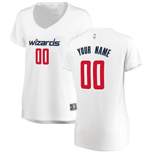 Load image into Gallery viewer, 00 - Women's Fanatics Branded White Washington Wizards Fast Break Custom Replica Jersey - Association Edition - White