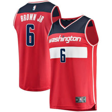Load image into Gallery viewer, 06 - Men's Fanatics Branded Troy Brown Jr. Red Washington Wizards Fast Break Replica Jersey – Icon Edition - Red