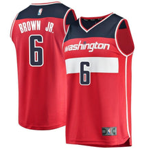 Load image into Gallery viewer, 06 - Men's Fanatics Branded Troy Brown Red Washington Wizards 2018 NBA Draft First Round Pick Fast Break Replica Jersey – Icon Edition - Red