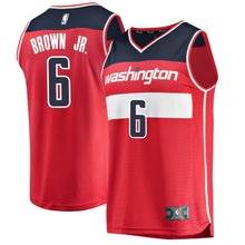 Load image into Gallery viewer, 06 - Youth Fanatics Branded Troy Brown Red Washington Wizards 2018 NBA Draft First Round Pick Fast Break Replica Jersey – Icon Edition - Red