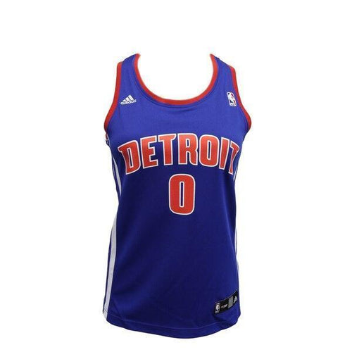 0 - Detroit Pistons Adidas Women's Drummond Jersey - Blue