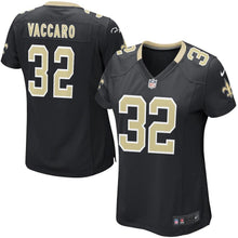 Load image into Gallery viewer, Women' New Orleans Saints Kenny Vaccaro Nike Black Game Jersey