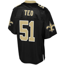 Load image into Gallery viewer, Men' NFL Pro Line Manti Te'o Black New Orleans Saints Team Color Player Jersey