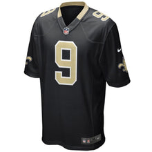 Load image into Gallery viewer, Youth New Orleans Saints Drew Brees Nike Black Team Color Game Jersey
