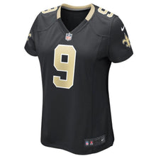 Load image into Gallery viewer, Girls Youth New Orleans Saints Drew Brees Nike Black Game Jersey