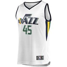 Load image into Gallery viewer, 45 - Association FastBreak Replica Jersey - MensApparelJerseys - Utah Jazz - Mitchell Donovan - Primary - White