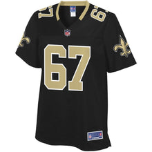 Load image into Gallery viewer, Women' NFL Pro Line Larry Warford Black New Orleans Saints Player Jersey
