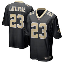 Load image into Gallery viewer, Men' Nike Marshon Lattimore Black New Orleans Saints Game Jersey