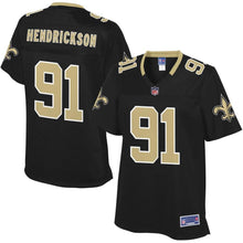 Load image into Gallery viewer, Women' NFL Pro Line Trey Hendrickson Black New Orleans Saints Player Jersey