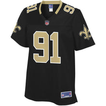 Load image into Gallery viewer, Women' NFL Pro Line Trey Hendrickson Black New Orleans Saints Player Jersey
