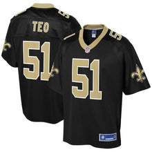 Load image into Gallery viewer, Men' NFL Pro Line Manti Te'o Black New Orleans Saints Team Color Player Jersey