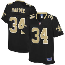 Load image into Gallery viewer, Women' NFL Pro Line Justin Hardee Black New Orleans Saints Team Color Player Jersey
