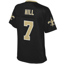 Load image into Gallery viewer, Women' NFL Pro Line Taysom Hill Black New Orleans Saints Team Color Player Jersey