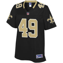 Load image into Gallery viewer, Women' NFL Pro Line Zach Wood Black New Orleans Saints Team Color Player Jersey