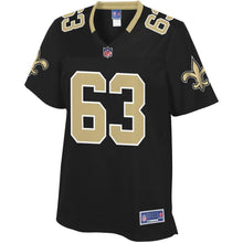 Load image into Gallery viewer, Women' NFL Pro Line Cameron Tom Black New Orleans Saints Team Color Player Jersey