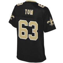 Load image into Gallery viewer, Women' NFL Pro Line Cameron Tom Black New Orleans Saints Team Color Player Jersey