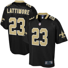 Load image into Gallery viewer, Men' NFL Pro Line Marshon Lattimore Black New Orleans Saints Big &amp; Tall Player Jersey