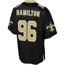 Load image into Gallery viewer, Men' NFL Pro Line Woodrow Hamilton Black New Orleans Saints Player Jersey