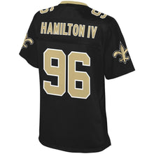 Load image into Gallery viewer, Women' NFL Pro Line Woodrow Hamilton Black New Orleans Saints Player Jersey