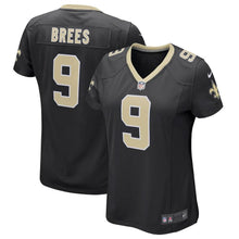 Load image into Gallery viewer, Women' Nike Drew Brees Black New Orleans Saints Game Player Jersey