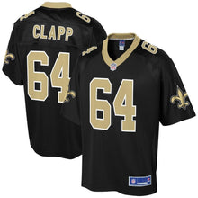 Load image into Gallery viewer, Men' NFL Pro Line Will Clapp Black New Orleans Saints Player Jersey