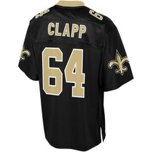 Load image into Gallery viewer, Men' NFL Pro Line Will Clapp Black New Orleans Saints Player Jersey