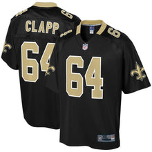 Load image into Gallery viewer, Men' NFL Pro Line Will Clapp Black New Orleans Saints Big &amp; Tall Player Jersey