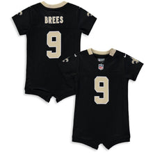 Load image into Gallery viewer, Infant Nike Drew Brees Black New Orleans Saints Romper Jersey