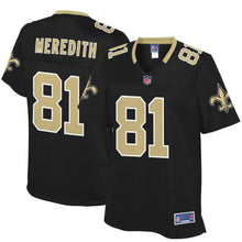 Load image into Gallery viewer, Women' NFL Pro Line Cameron Meredith Black New Orleans Saints Player Jersey