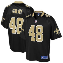 Load image into Gallery viewer, Men' NFL Pro Line JT Gray Black New Orleans Saints Big &amp; Tall Player Jersey