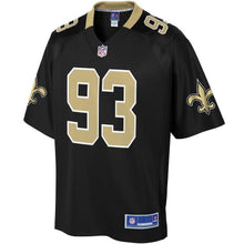 Load image into Gallery viewer, Men' NFL Pro Line David Onyemata Black New Orleans Saints Big &amp; Tall Player Jersey