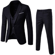 Load image into Gallery viewer, MJARTORIA 2019 3Pc (jacket + Vest + Trouser) Male Business Dress Cultivate Spring Suit Solid Casual Office Suit Wedding Suits