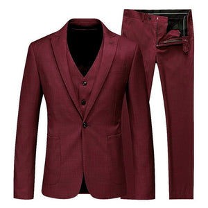 MJARTORIA 2019 3Pc (jacket + Vest + Trouser) Male Business Dress Cultivate Spring Suit Solid Casual Office Suit Wedding Suits