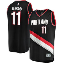 Load image into Gallery viewer, 11- Meyers Leonard Portland Trail Blazers Fast Break Team Color Player Jersey - Icon Edition - Black