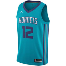 Load image into Gallery viewer, 12 - Men's Jordan Brand Dwight Howard Teal Charlotte Hornets Swingman Jersey - Icon Edition  - Aqua