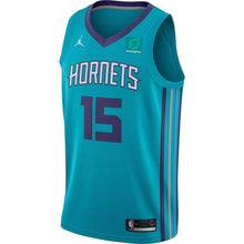 Load image into Gallery viewer, 15 - Men's Jordan Brand Kemba Walker Teal Charlotte Hornets Swingman Sponsor Patch Jersey – Icon Edition - Aqua